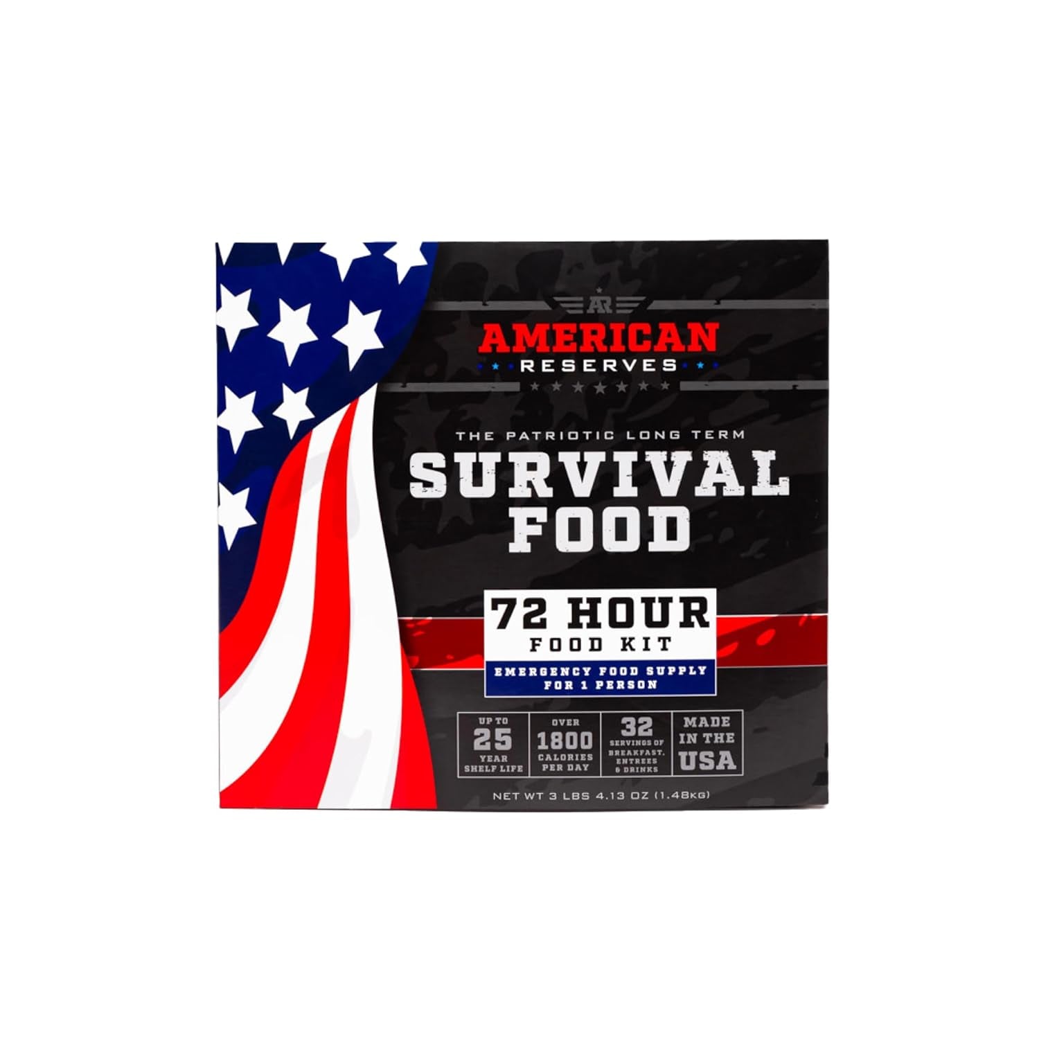 72-Hour Emergency Food & Water Supply – Long-Term Survival Rations with 25-Year Shelf Life