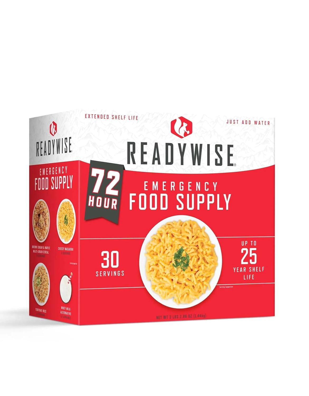 72-Hour Emergency Food Supply – 30-Serving Freeze-Dried MRE Survival Meals with 25-Year Shelf Life for Camping & Emergencies