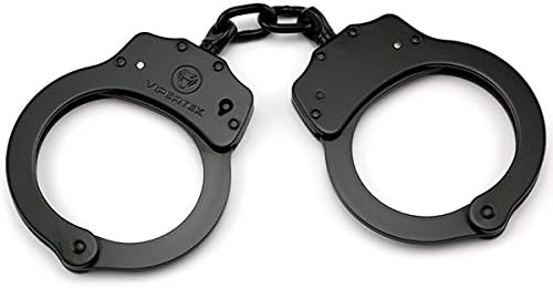 Double Lock Steel Police Edition Professional Grade Handcuffs (Black)