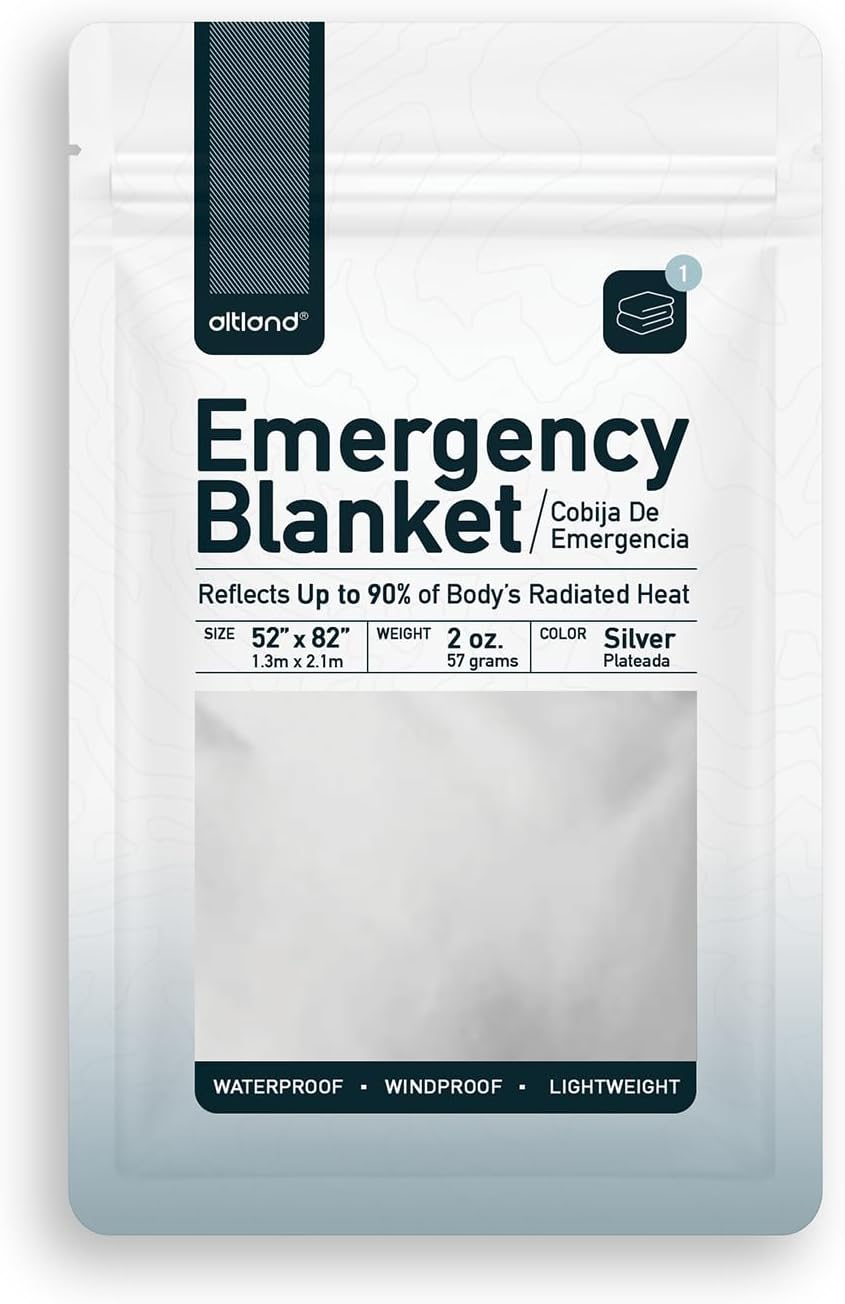 6-Pack Emergency Mylar Blankets – Individually Wrapped Silver Thermal Survival Blankets