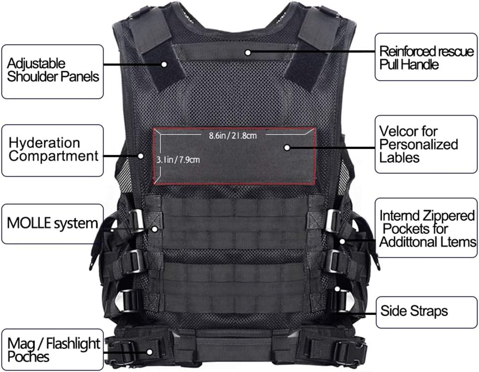 Ultra-Light Tactical Vest – Adjustable, Breathable Outdoor Training Vest for Airsoft & Adults