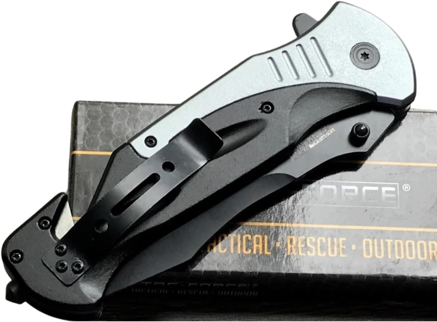 Tac-Force Extra-Large 10.5" Spring-Assisted Folding Knife – Grey Tactical Pocket Blade