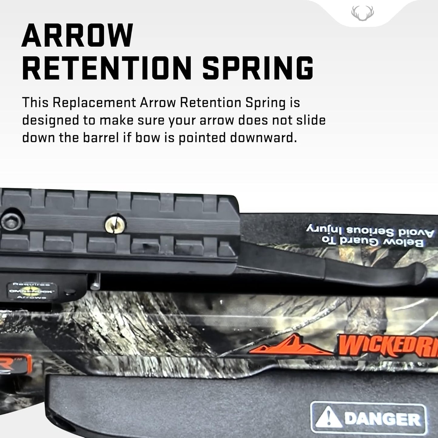 Arrow Retention Spring – Vinyl-Coated Holder for Secure Arrow Placement, Compatible with Wicked Ridge Crossbows