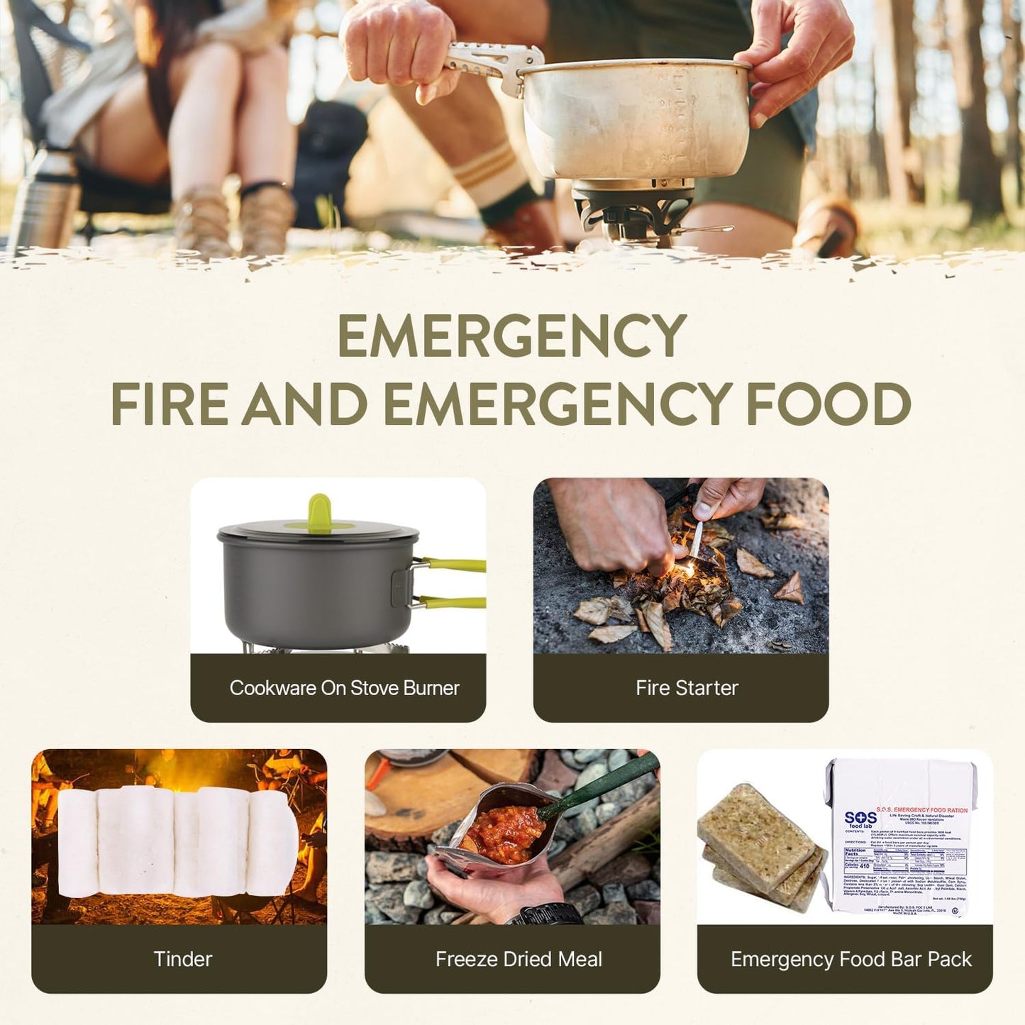 72-Hour Survival Kit – 45L Bug Out Bag with First Aid, Water Filter, Food & Tools for Camping & Emergency Preparedness