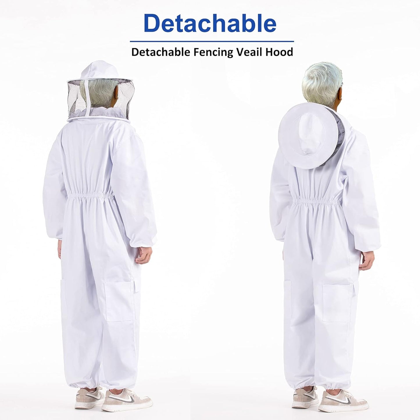 Professional Beekeeping Suit with Round Veil & Gloves – Protective Bee Suit for Men & Women