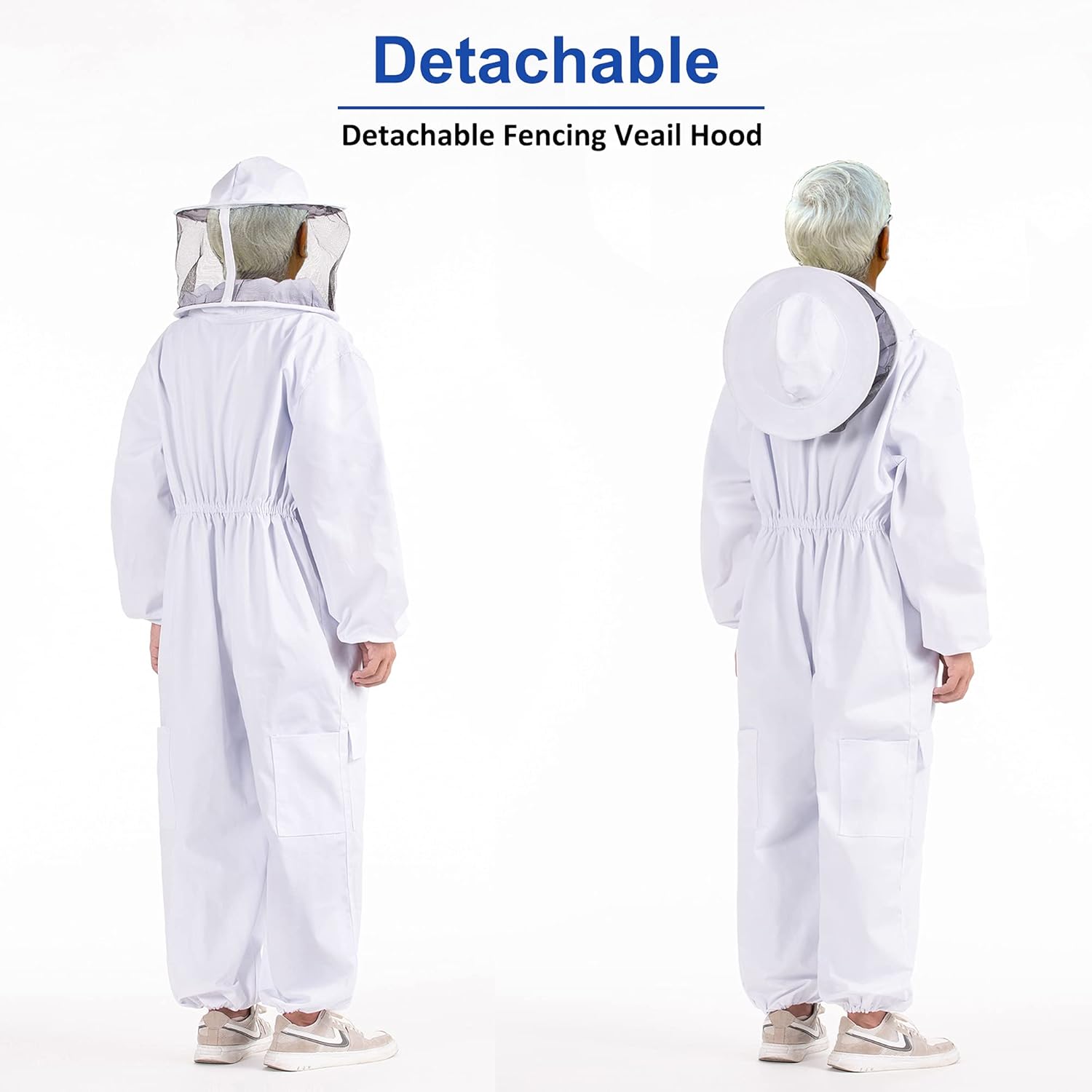 Professional Beekeeping Suit with Round Veil & Gloves – Protective Bee Suit for Men & Women