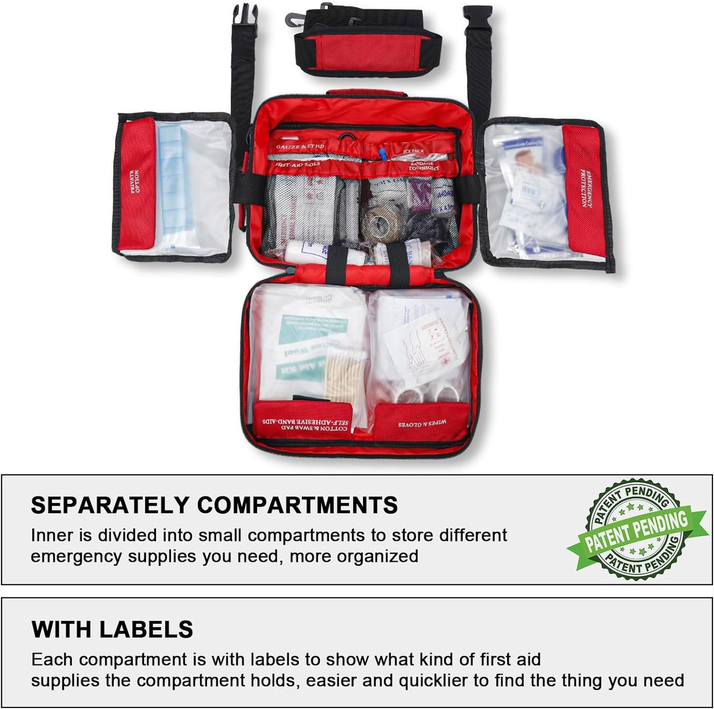 Premium 420-Piece First Aid Kit – Large Emergency Medical Supply for Home, Car, Travel, Camping & Workplace