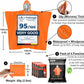 4-Pack Emergency Survival Ponchos – Thermal Mylar Blanket with Hood for Heat Retention, Waterproof & Windproof Protection