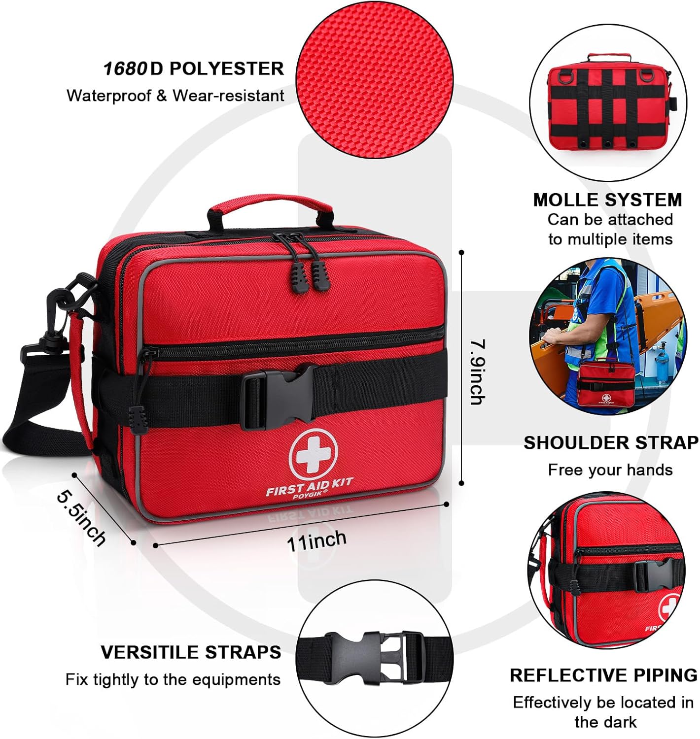 Premium 420-Piece First Aid Kit – Large Emergency Medical Supply for Home, Car, Travel, Camping & Workplace