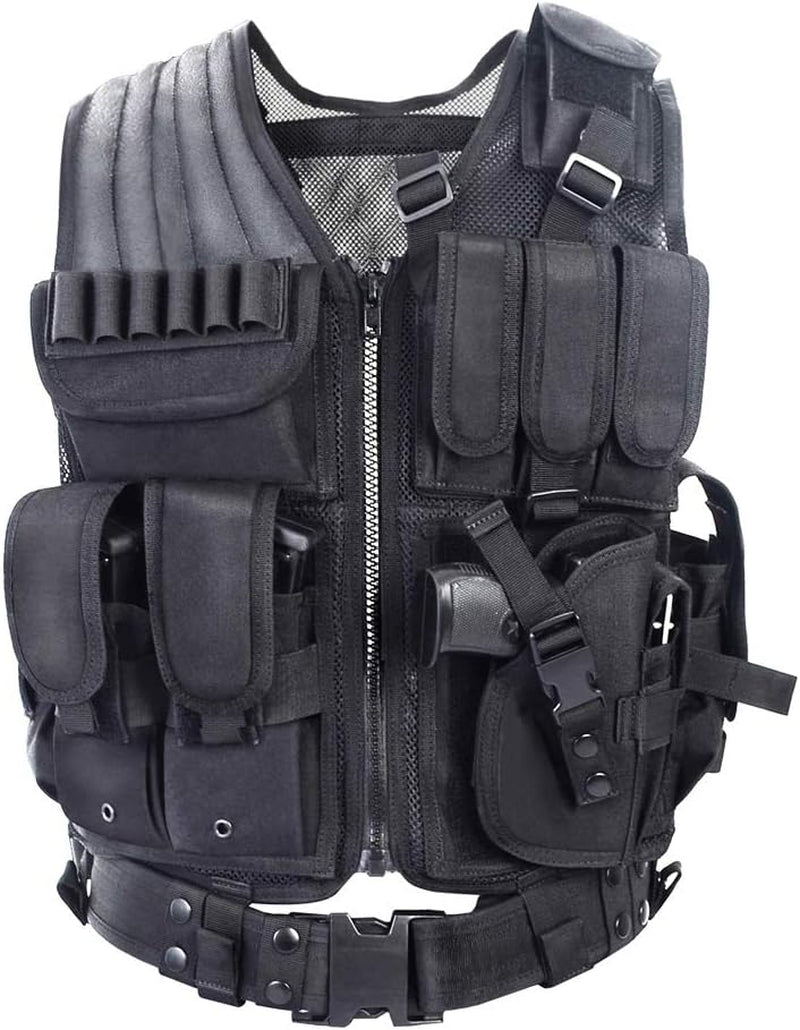 Ultra-Light Tactical Vest – Adjustable, Breathable Outdoor Training Vest for Airsoft & Adults