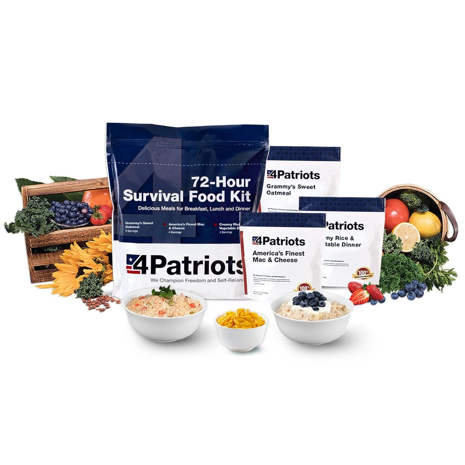 72-Hour Survival Food Kit: Emergency Food Supply Designed to Last 25 Years, 20 Servings