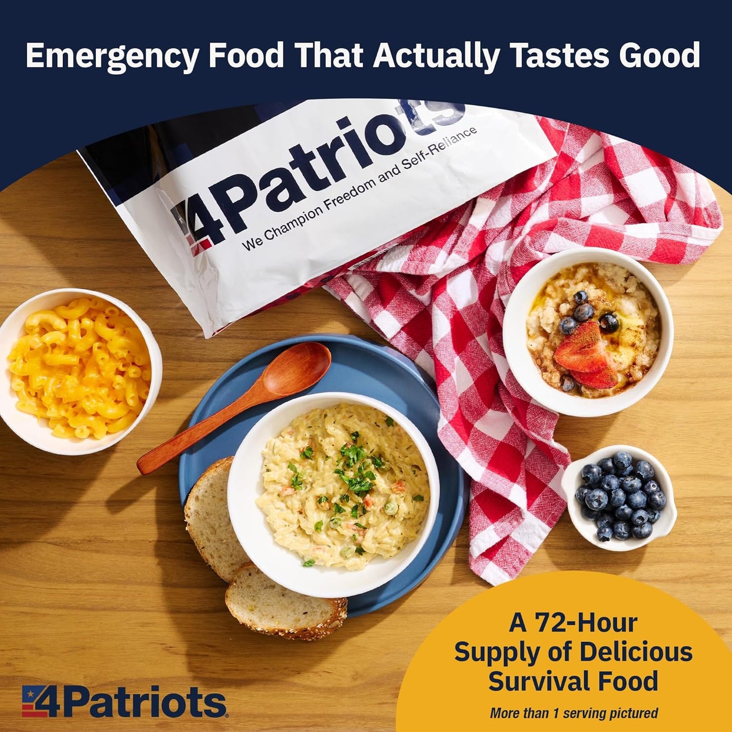 72-Hour Survival Food Kit: Emergency Food Supply Designed to Last 25 Years, 20 Servings